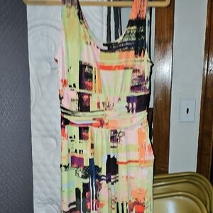 Ice Multicolor Abstract Maxi Dress
